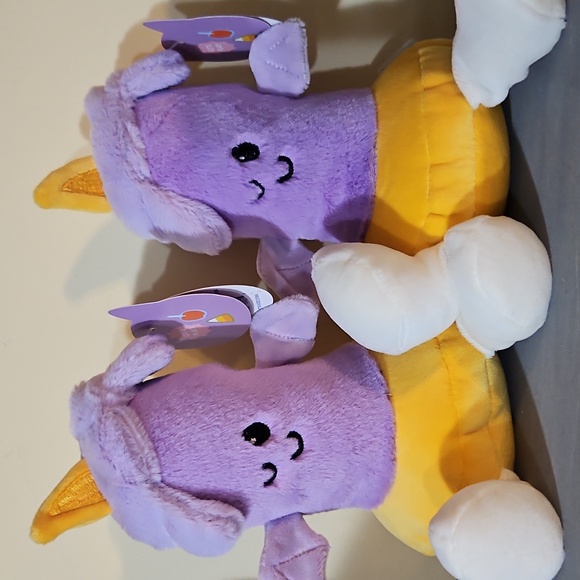Other - Giggle Scape Purple and Yellow Plush Toy 7" Candle Set Of 2